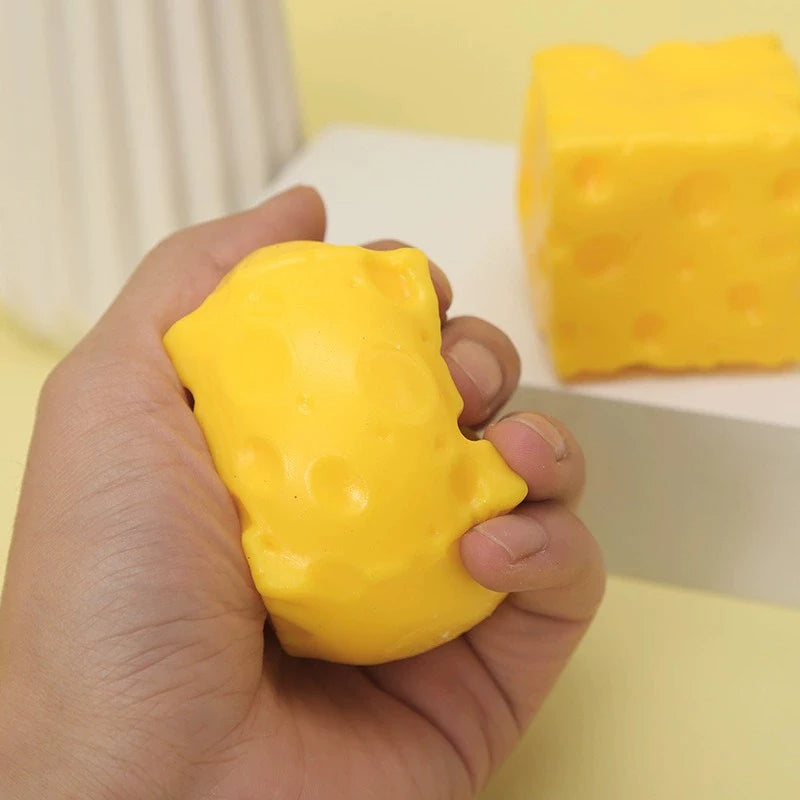 Squishy Square Cheese Squeeze Toys Slow Rebound Push Stress Relief Sensory Toy Soft Butter Cheese Fidget Toy Christmas Present