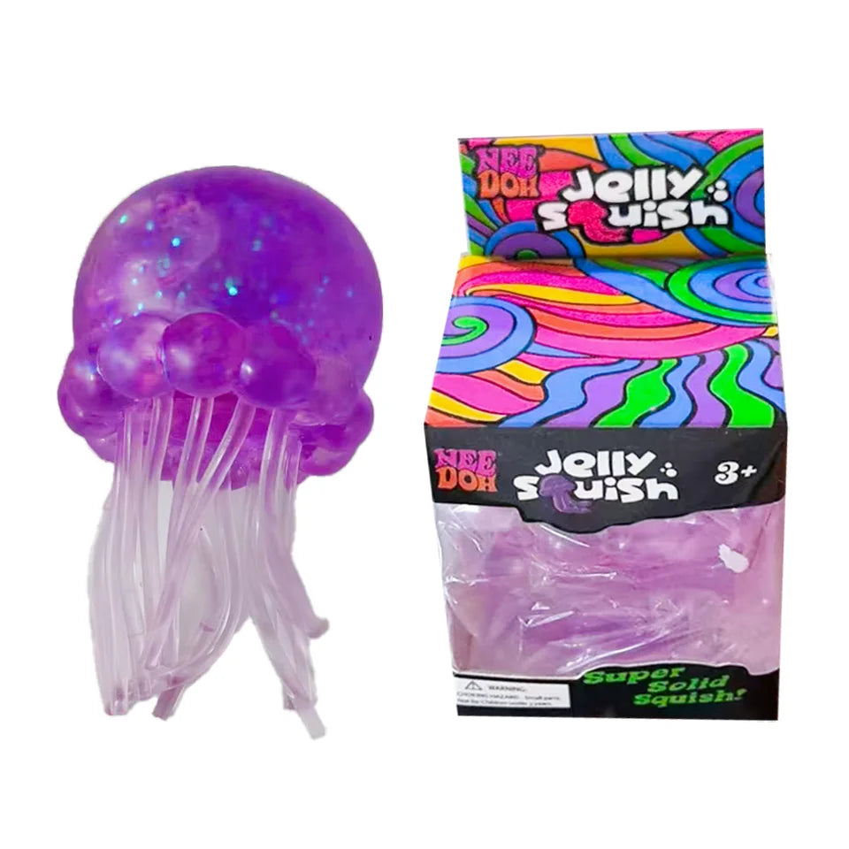 Squishies Jellyfish Squish Toy Fidget Toy, Water Sensory Soft Jelly Squeeze Stress Relief Fidget Toy
