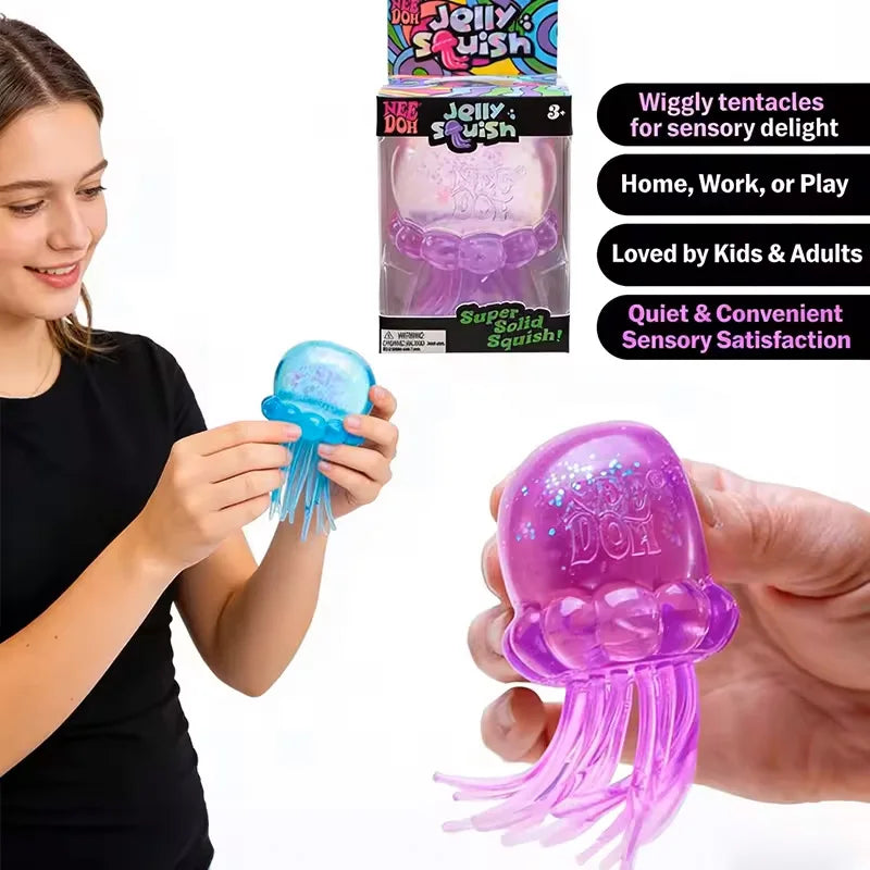 Squishies Jellyfish Squish Toy Fidget Toy, Water Sensory Soft Jelly Squeeze Stress Relief Fidget Toy