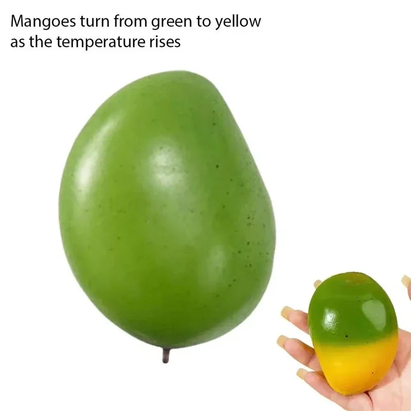 2026 Squishy Mango Stress Balls Squeeze Toy Color-Changing Mango Strawberry Handmade Squishy Fidget Balls Stress Relief Toy Gift