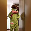 Hot Big Mouth Monster Cute Funny Onesie Pajamas Thickened Coral Fleece Homewear For Couples Men Women Autumn Cartoon Pajamas